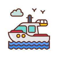 la vitesse bateau icône dans vecteur. illustration vecteur