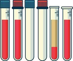 ensemble de du sang échantillon collection tubes vecteur illustration, citrate tube pour laboratoire tube collection Stock vecteur image