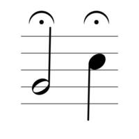 point d'orgue ou pause symbole sur Personnel plat vecteur isolé sur blanc Contexte. articulation Des marques. musical symbole. musical notation. carte flash pour apprentissage la musique