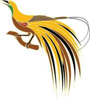 oiseau de paradis vecteur illustration, oiseau de paradis batik motif