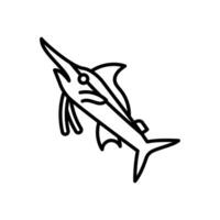 marlin poisson icône dans vecteur. illustration vecteur