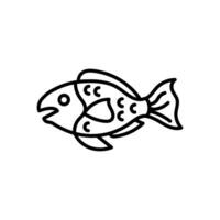 perroquet poisson icône dans vecteur. illustration vecteur