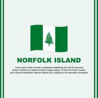 Norfolk île drapeau Contexte conception modèle. Norfolk île indépendance journée bannière social médias poste. Norfolk île dessin animé vecteur