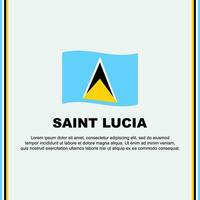 Saint lucia drapeau Contexte conception modèle. Saint lucia indépendance journée bannière social médias poste. Saint lucia dessin animé vecteur