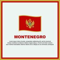 Monténégro drapeau Contexte conception modèle. Monténégro indépendance journée bannière social médias poste. Monténégro bannière vecteur