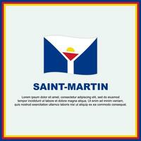 Saint Martin drapeau Contexte conception modèle. Saint Martin indépendance journée bannière social médias poste. Saint Martin bannière vecteur