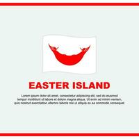 Pâques île drapeau Contexte conception modèle. Pâques île indépendance journée bannière social médias poste. Pâques île conception vecteur