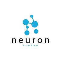 neurone logo, neurone nerf ou algue vecteur abstrait molécule conception, modèle illustration