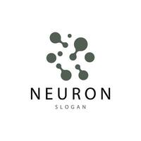 neurone logo, neurone nerf ou algue vecteur abstrait molécule conception, modèle illustration