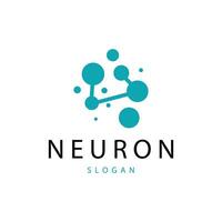 neurone logo, neurone nerf ou algue vecteur abstrait molécule conception, modèle illustration