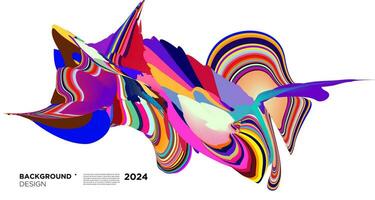 coloré abstrait fluide forme pour numérique la toile bannière conception Contexte modèle 2024 vecteur