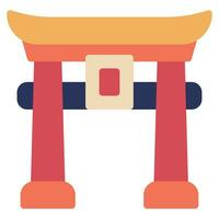 torii icône illustration, pour uiux, infographie, etc vecteur