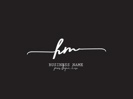 féminin hum Signature logo, vêtements hum typographie luxe lettre logo l'image de marque vecteur