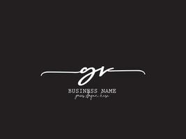 gr Signature logo, initiale gr luxe mode logo l'image de marque pour vous vecteur