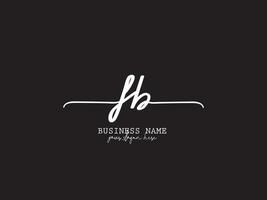 féminin typographie fb logo l'image de marque, luxe fb Signature lettre logo pour votre floral magasin vecteur