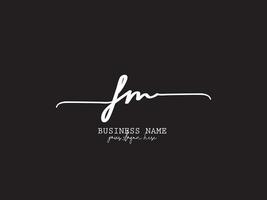 féminin typographie fm logo l'image de marque, luxe fm Signature lettre logo pour votre floral magasin vecteur