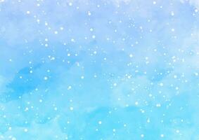 main peint bleu aquarelle Contexte avec neigeux recouvrir vecteur