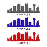 Skyline de Knoxville illustré sur fond blanc vecteur