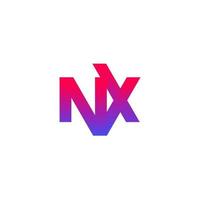 création de logo de lettres nx, vecteur