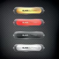 boutons web brillant et acier pour web couleur or argent noir rouge vecteur