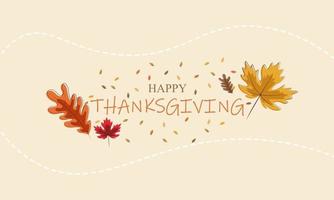 joyeux thanksgiving fond feuilles d'automne illustration vectorielle vecteur