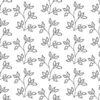 motif floral sans couture. isolé sur fond blanc vecteur