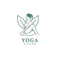 yoga logo template design icône vector illustration.