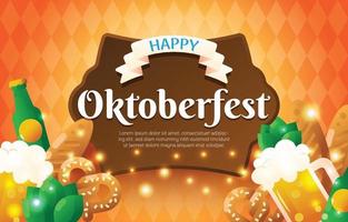 joyeux fond d'oktoberfest vecteur