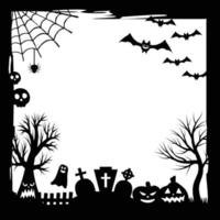 invitations à une fête d'halloween ou bannière de cartes de voeux halloween vecteur