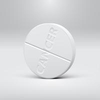 Pilule blanche sur fond gris, illustration vectorielle réaliste vecteur