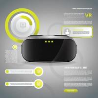 infographie réaliste de réalité virtuelle vecteur