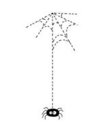 araignée suspendue sur le web. illustration vectorielle vecteur