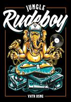 Jungle Rude Boy Ganesha Clipart vectoriel