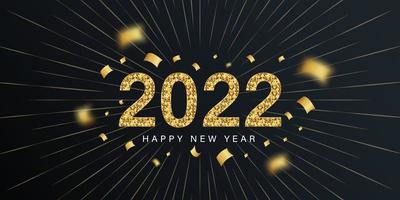 Conception élégante de bonne année 2022. vecteur