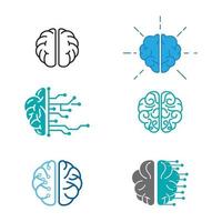 modèle d'icône d'illustration vectorielle de cerveau de santé vecteur