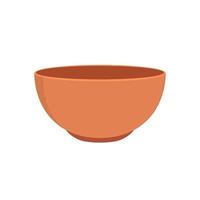 bol d'argile vide. exemple de poterie. vaisselle de cuisine en céramique
