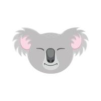 joli visage de koala endormi. tête d'ours australien dans un style enfantin vecteur