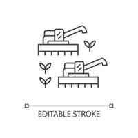 icône linéaire de l'agriculture mécanisée vecteur