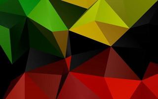 modèle de triangle flou vectoriel vert clair et rouge.