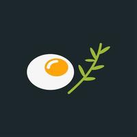 vecteur de conception de modèle de logo de petit déjeuner d'oeufs, nourriture saine.