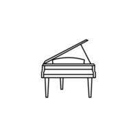 modèle de logo de piano icône du design d'illustration vectorielle
