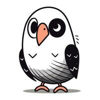 mignonne hibou oiseau dessin animé mascotte personnage vecteur illustration.