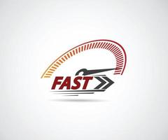 la vitesse. événement de course de logo. compteur de vitesse vecteur