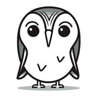 mignonne hibou dessin animé mascotte personnage vecteur icône illustration conception