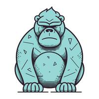 gorille vecteur illustration. gorille logo. gorille animal mascotte