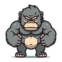 gorille dessin animé mascotte personnage vecteur illustration. eps10