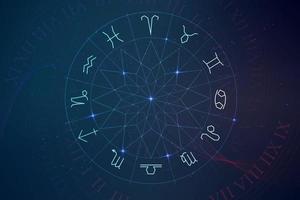 concept d'astrologie et de numérologie avec des nombres sur le ciel étoilé vecteur