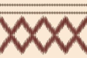 ethnique ikat en tissu modèle géométrique style.africain ikat broderie ethnique Oriental modèle marron crème Contexte. abstrait, vecteur, illustration.texture, vêtements, cadre, décoration, tapis, motif. vecteur