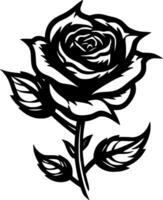 Rose - minimaliste et plat logo - vecteur illustration