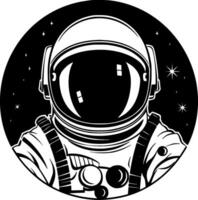 astronaute - minimaliste et plat logo - vecteur illustration